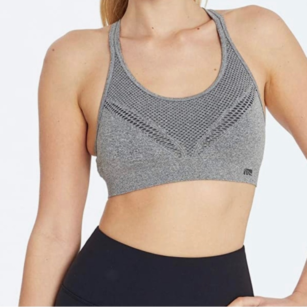 Marika Sports Bra W/Removable Cups | Rose Gold (mostly gray) Racer Back - S
